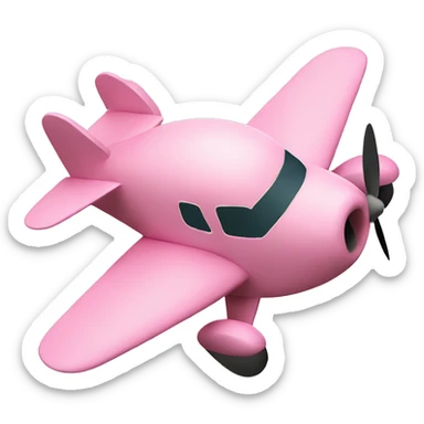 Flying pig in a plane sticker