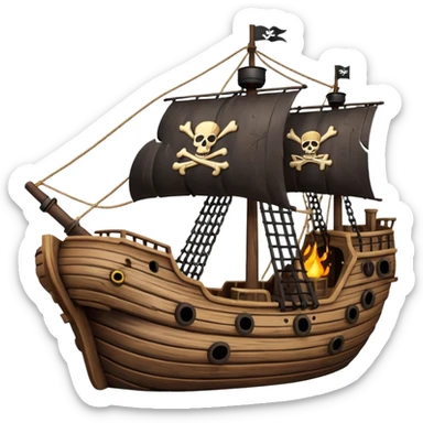 pirate ship bomb sticker