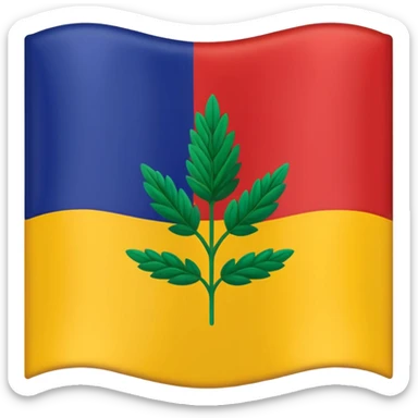 The herb of Rokiškis as a flag: devided in 4 parts... sticker
