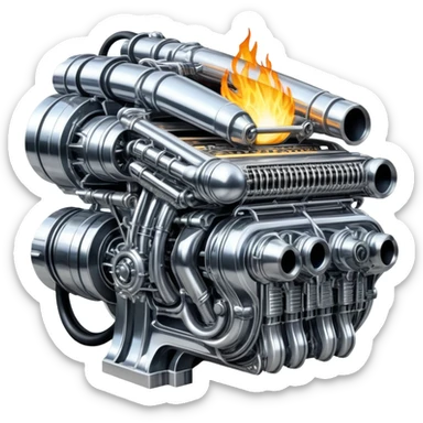 sorayama giger plasma engine fire sticker