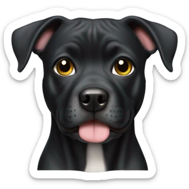 Perro negro staffordshire sticker