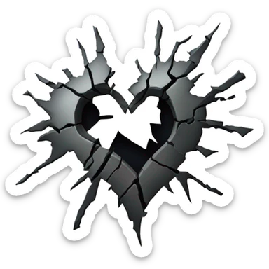 Broken heart sticker