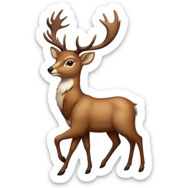 The northern deer is heading south. sticker