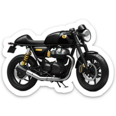 bike black body cafe racer sticker