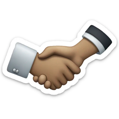 A handshake between an employer and employee, symbolizing trust and commitment. sticker