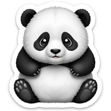 Cute panda bear sticker