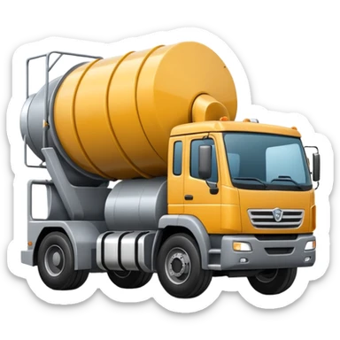 Concrete mixer truck sticker