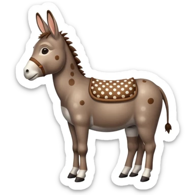 polka dots donkey full body sticker