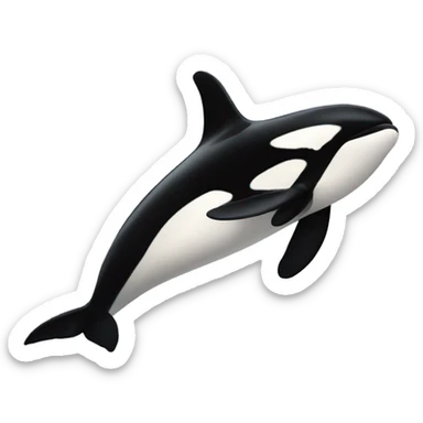 orca diving  sticker
