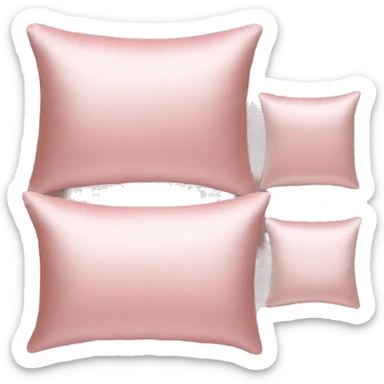 Light pink silk pillows sticker