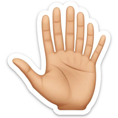 stop hand gesture with palm facing forward sticker