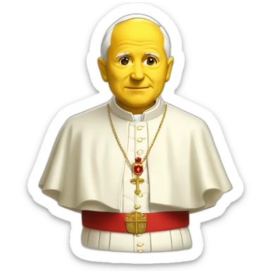 john-paul-ii-with-very-saturated-yellow-skin sticker