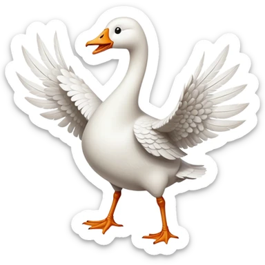 Silly goose wearing Jordan’s dancing  sticker