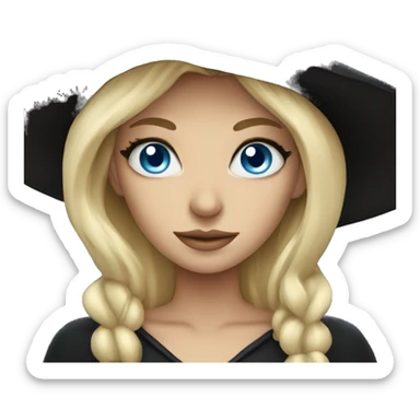 Beautiful blonde blue eyed witch sticker