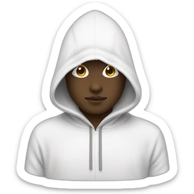 White hooded figure sticker