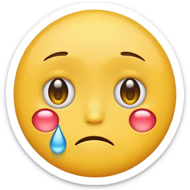 I want to create an emoji in that image we can see both Sad and happy feeling simultaneously sticker