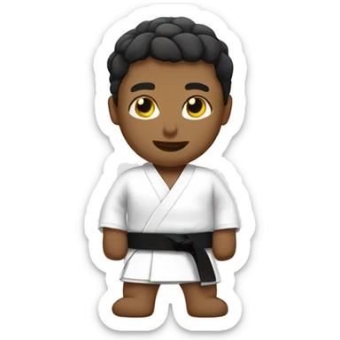 martial arts white belt sticker