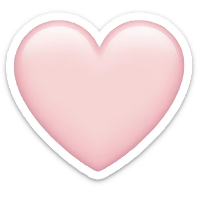 Light pink heart  sticker