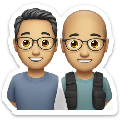 two Chinese podcaster sticker