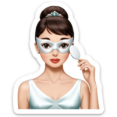 audrey hepburn eye mask sticker