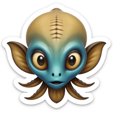 Life-like Brownish Aquatic Luxio-Alien-hybrid  sticker