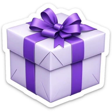 Package with purple ribbons  sticker