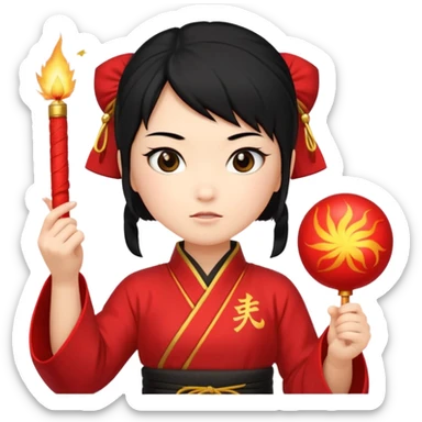 Ninja Girl ,Chines new years  sticker