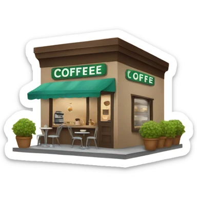 Coffee shop sticker