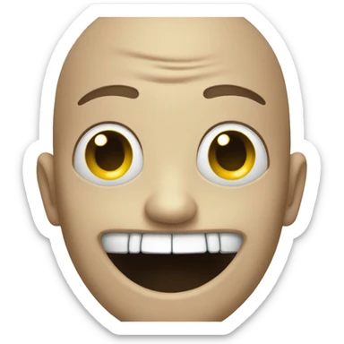 Creepy smile emoji sticker