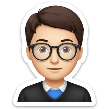 Idk with glasses  sticker