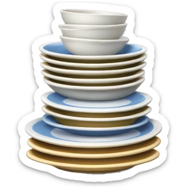 stack of dishes sticker