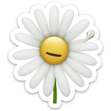 a white daisy flower sticker