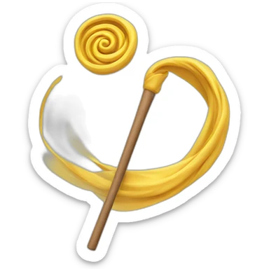 Twirling baton sticker