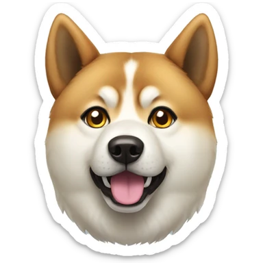 Akita inu  surprise eyes sticker