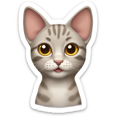 Fold-eared cat sticker