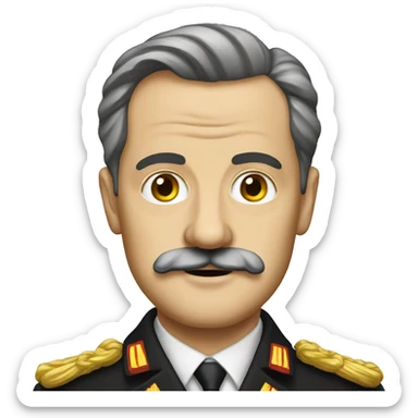 German leader with short mustache  sticker
