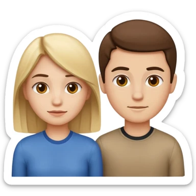 Une fille est un garçon dans me style des émojie normal sticker