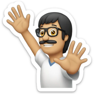 bob belcher high five sticker