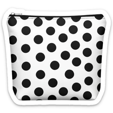make a makeup puch with polka dots style sticker