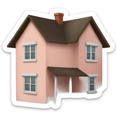 house up side down  sticker