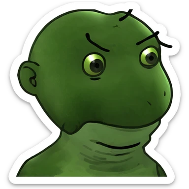 asian euan with glue on him sticker