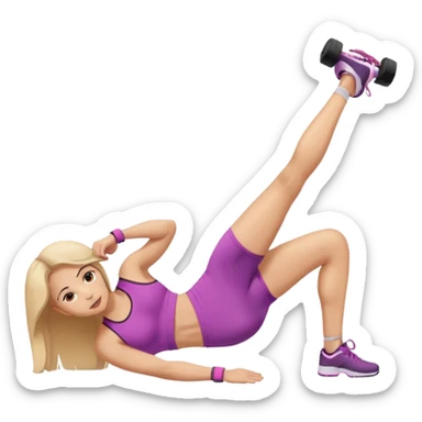 girl working out glutes abs workout sticker