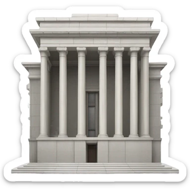 Brutalist neoclassical building  sticker