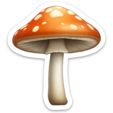 an emoji of a long skinny mushroom sticker