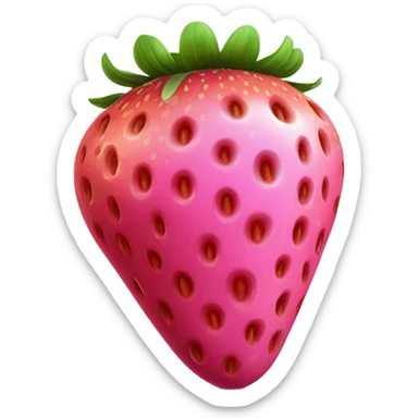 Hot pink and red strawberry  sticker