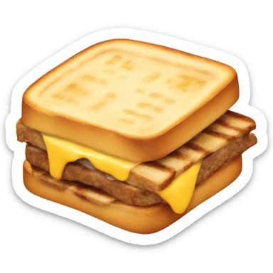 A patty melt that is also a dollar sticker