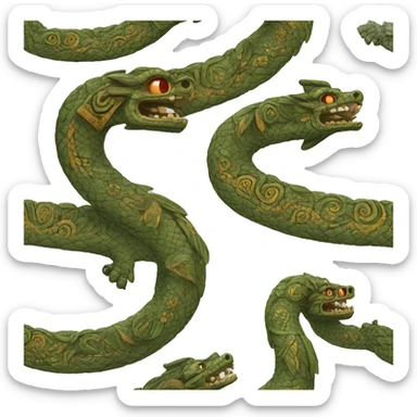 a feathered serpent associated with the knowledge of many pre-Hispanic cultures sticker