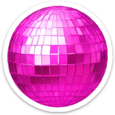 Pink disco ball sticker