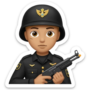 soldier shooting, black combat clothes 













 sticker