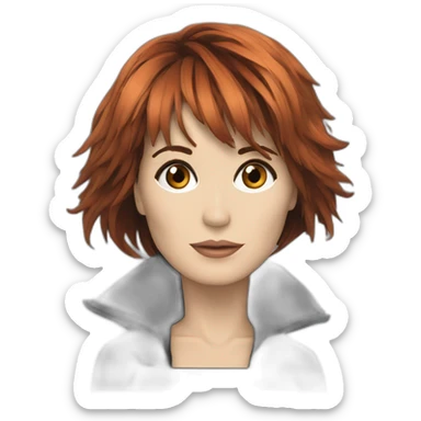 Mylène Farmer avec des ailes de corbeau sticker